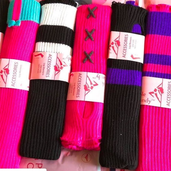 Pole Candy Ribbed Thigh High Leg Warmers - Picture 7 of 13